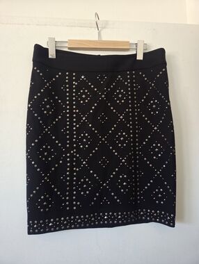 Cache Stretchy Studded Black Skirt